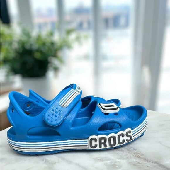CROCS Toddler Kids Childrens Crocband Sandals Blue size 12C - Picture 4 of 16